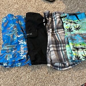 Hurley Kids' Blue and Black Shorts Collection